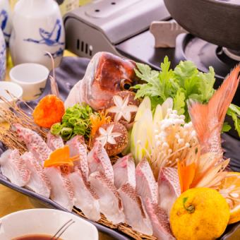 [Tactician luxury course/Sakura sea bream shabu] Everyday deals [high quality] [Straw-grilled bonito tataki] 2 hours all-you-can-drink for 6,500 yen!