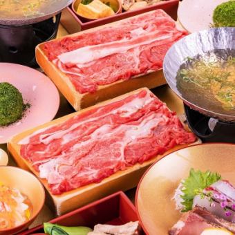 【长宗我部豪华山海套餐】【奢华享受】【本地特产】10,000日元,2小时畅饮套餐!土佐和牛寿喜烧♪