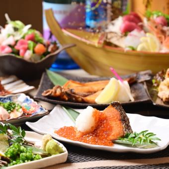 ★☆特別宴会☆【3時間飲み放題付き】刺身5種、銘柄鶏の西京焼きなど含む「贅沢コース」