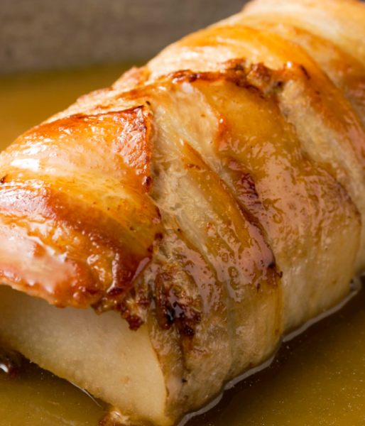 お子様から大人まで大人気【長芋豚巻きステーキ】