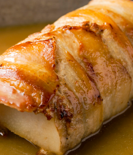 お子様から大人まで大人気【長芋豚巻きステーキ】