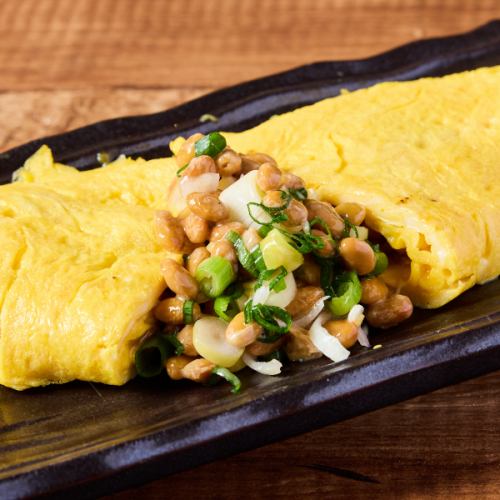 ねばとろ納豆オムレツ