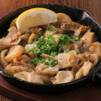 Stir-fried whelk with butter and soy sauce