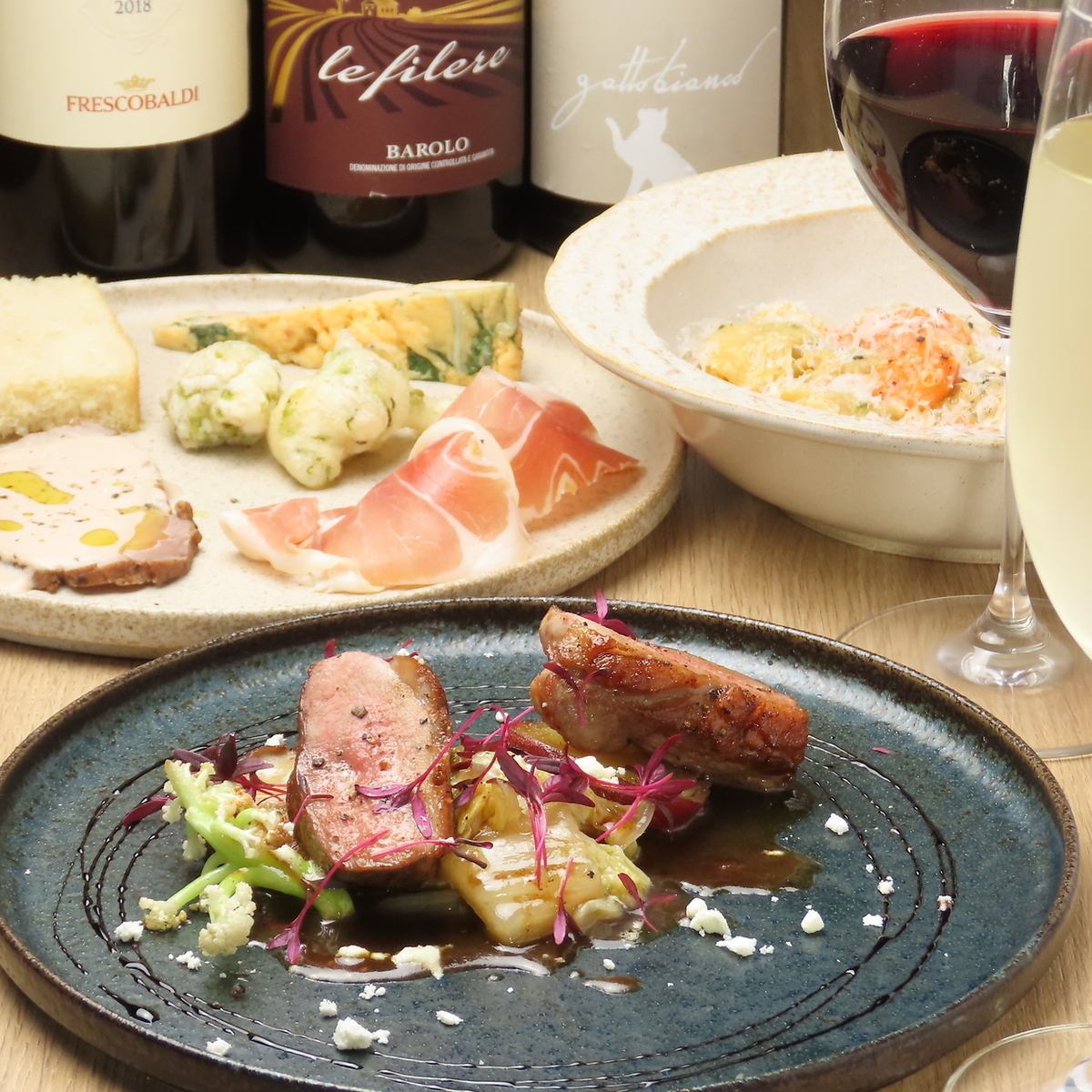 Enjoy authentic Italian cuisine.Full of wine♪
