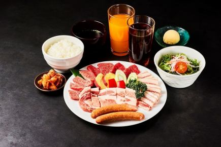 家庭套餐（10道菜）含饮料吧：每人3619日元（含税）