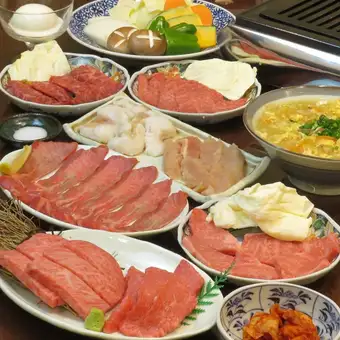【豪華宴会に】120分飲み放題付き!和牛特選ロース、和牛上カルビ、上ハラミ等 松コース7980円