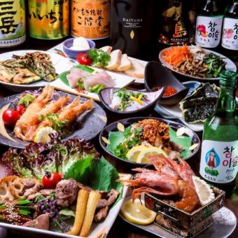 【贅沢】2H飲み放題付き6500円◆人気メニュー◆名物デジカルビ×カンジャンセウ×さくらユッケ◆