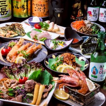 【贅沢】2H飲み放題付き6500円◆人気メニュー◆名物デジカルビ×カンジャンセウ×さくらユッケ◆