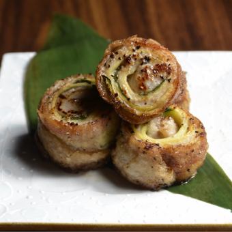 ズッキーニの豚バラ巻き