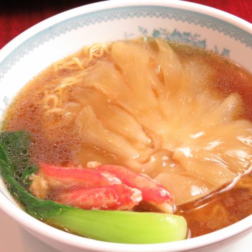 Soba with boiled shark fin