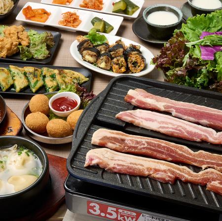 新鮮な野菜をたっぷり使ったサムギョプサルや、自家製調味料で作る本格的な韓国料理店