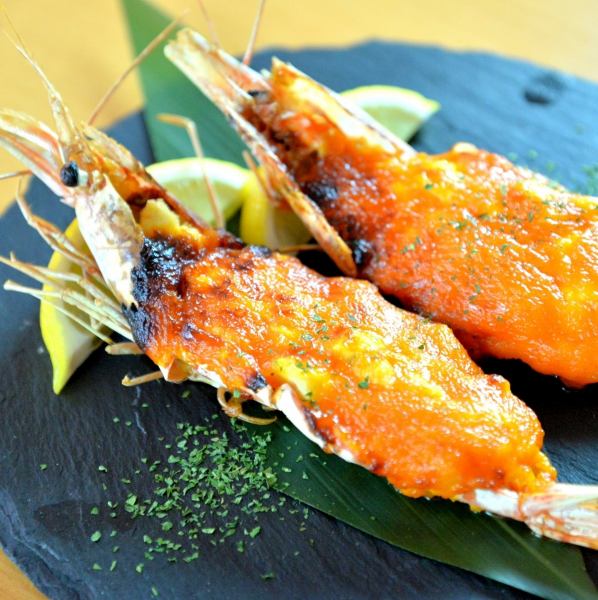 [Exquisite !! East and specialty] Grilled shrimp sea urchin (one fish)