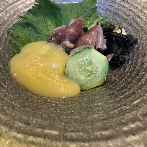 ホタルイカ酢味噌掛け