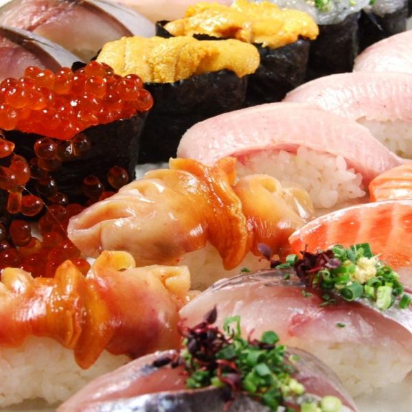 Various fresh sushi