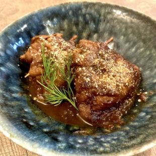 鶏ひき肉のきんちゃくトマト煮