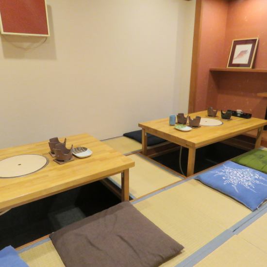 A tatami room with a nice atmosphere is also available, you can eat slowly