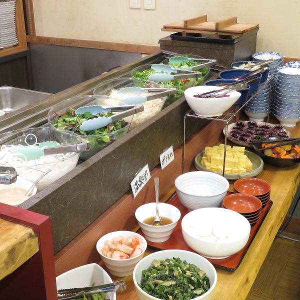 [Happy for women] A wide variety of vegetable dishes are also available