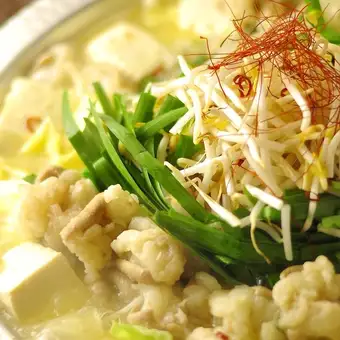 Winter-only motsunabe (offal hot pot) course ◎ (120-minute all-you-can-drink included)