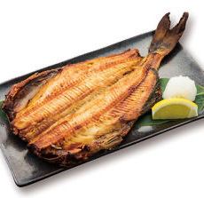 Atka mackerel grilled with salt