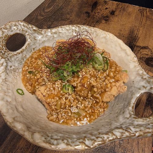 若鶏唐揚ピリ辛麻婆あんかけ