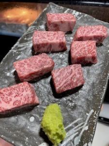 黒毛和牛　厚切り上ハラミ（わさび醤油）