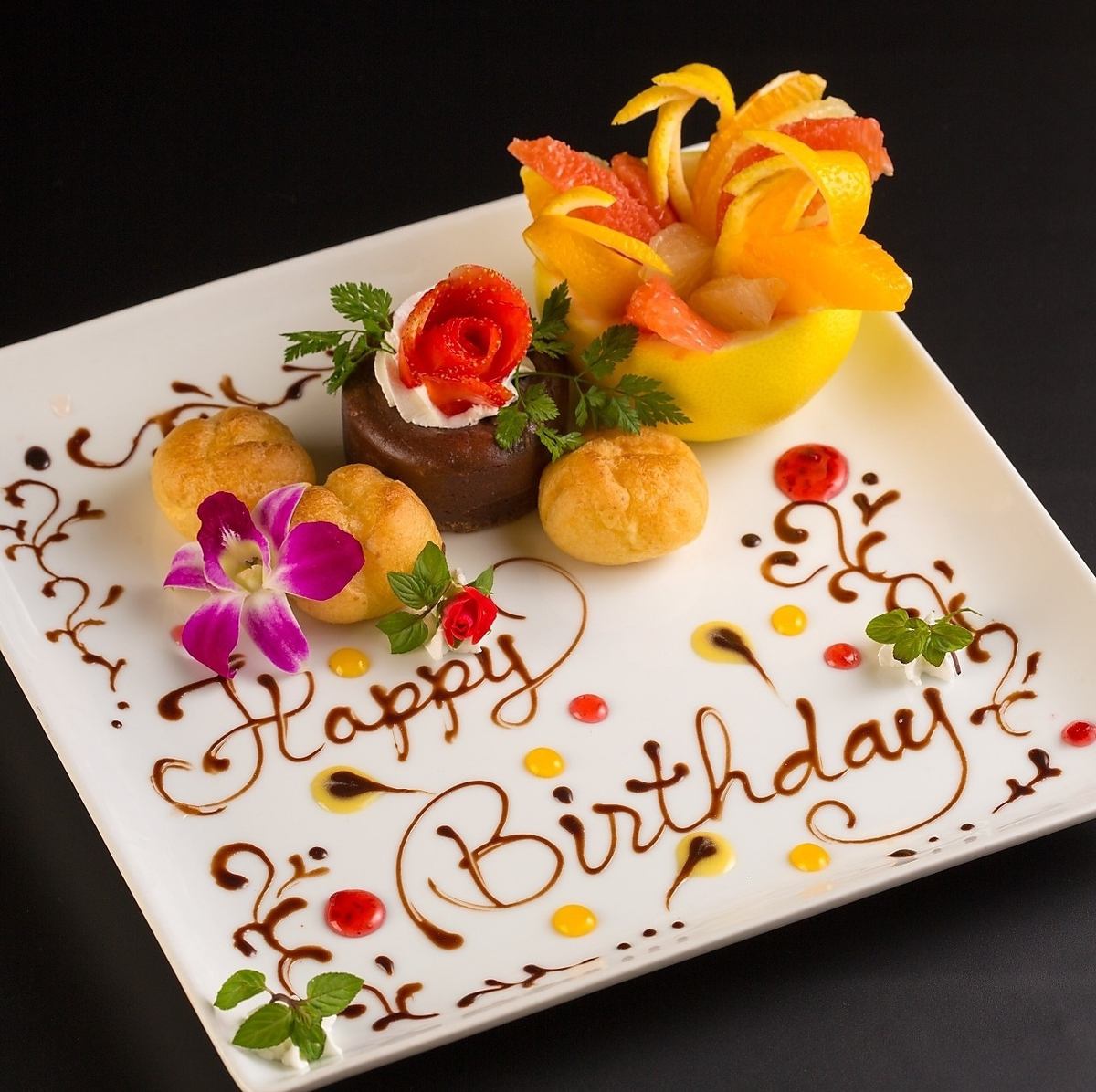 Surprise for birthdays, etc. We also have a plate with a message ♪