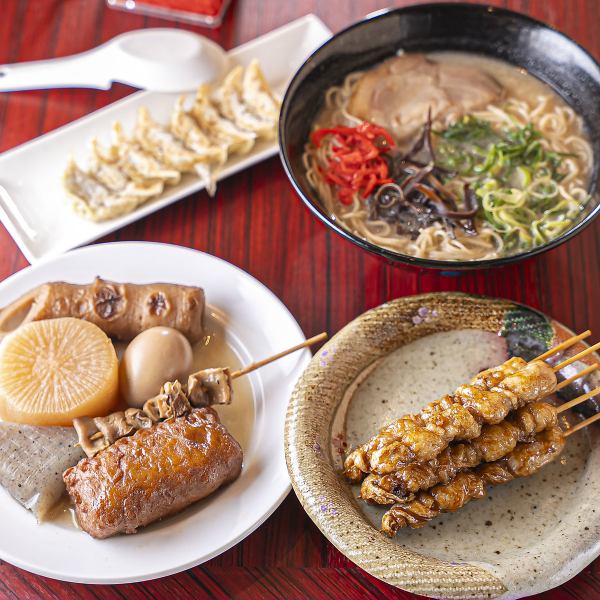 【ラーメン居酒屋のコース】お任せコースが飲み放題付き5000円(税込)！ボリューム満点のお得コース。