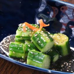 Freshly Boiled Black Edamame / Octopus Wasabi / Salted Cucumber