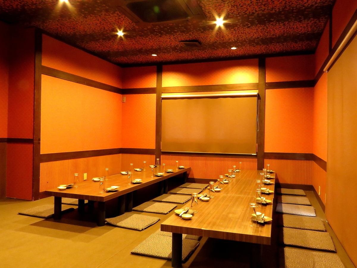 完全私人的宴会厅最多可容纳 40 人。麦芽无限畅饮生套餐4,500日元～
