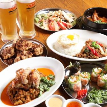 【ヤムドキパーティコース】150分(Lo120分)全10品のお手軽パーティコース。貸し切りにオススメ。