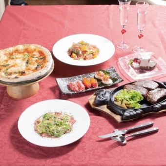 [Available on the day!!] Popular all-you-can-eat stone oven pizza included! Course meal 4,500 yen with all-you-can-drink