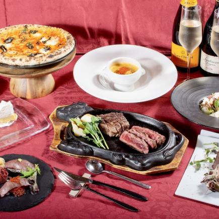 【当天供应】轻食套餐:8道菜品套餐+2小时无限畅饮,4,500日元
