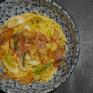 焼きたらことねぎの和風だし バター醤油仕立て