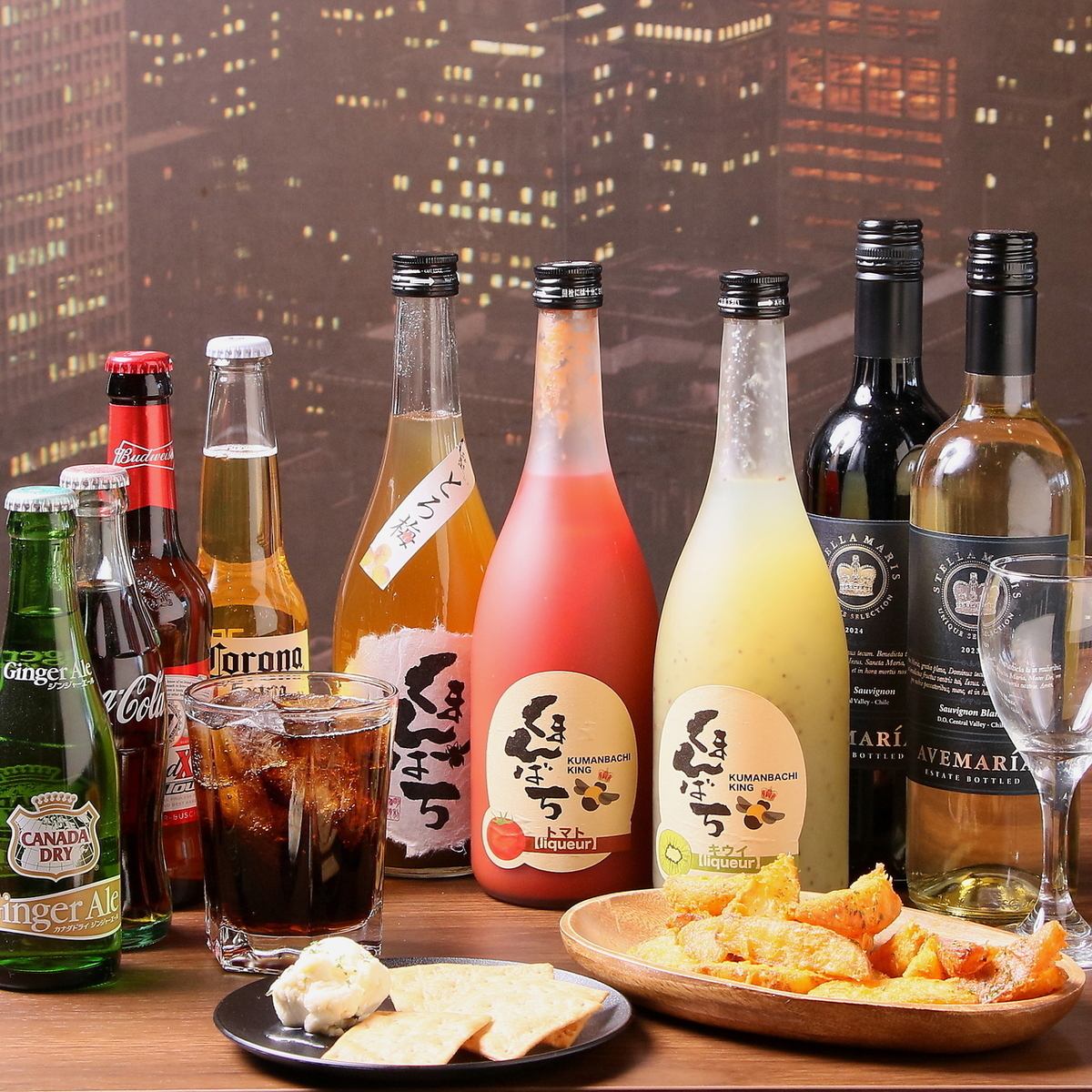 美味しいお酒と一品料理もご提供しております。