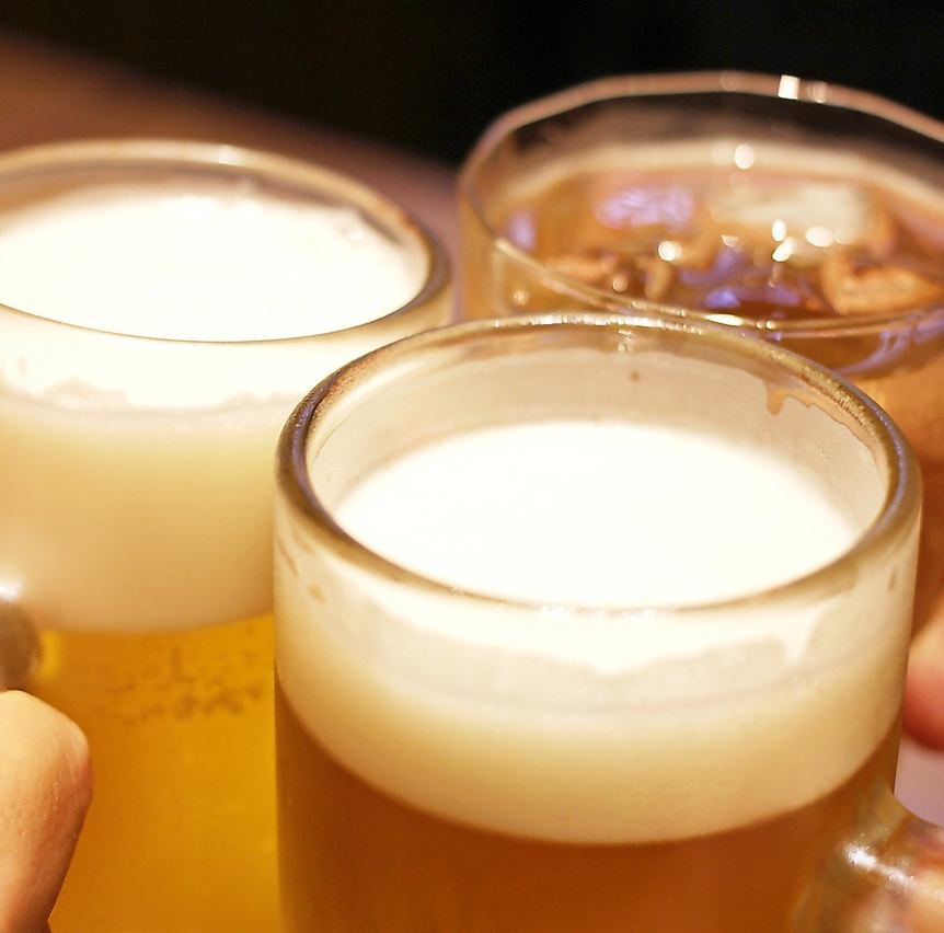 All-you-can-drink for 90 minutes including draft beer for 1,480 yen♪