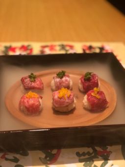 Smoked Meat Temari Sushi 6 Pieces