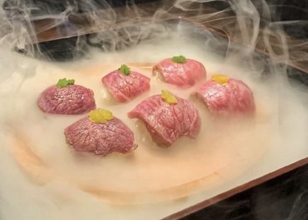 Lunch online reservation only ♪ [Luxury Lunch Course] Smoked beef sushi and shaved ice or baked sweet potato brulee included!