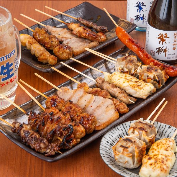 【当日予約OK】備長炭が香る自慢の串と人気メニューを凝縮!「るコース」☆5,500円(税込)☆