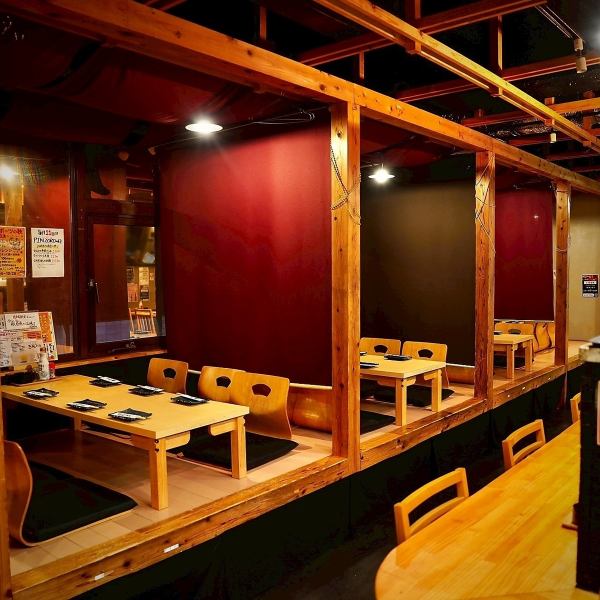 【テーブル席:2名様~・4名席・6名席・8名席・10名席などOK】ご宴会にもご利用いただけるお席もご用意可能です!貸切でのご利用もご相談ください!