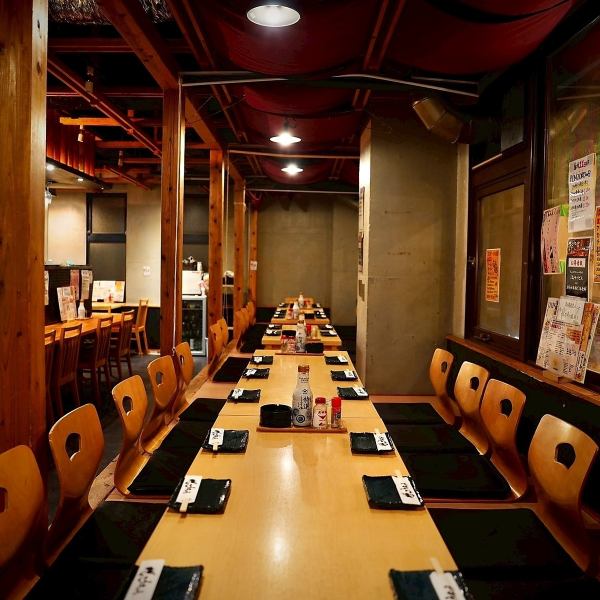 【お座敷席:2名様~30名様規模迄OK!】席を結合してご利用いただくことも可能です!貸し切り宴会のご要望も承っております!お気軽にご相談ください!