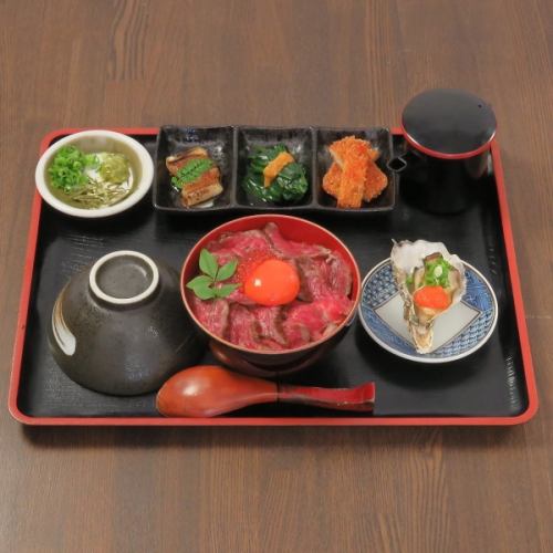 "Hiroshima specialty and Wagyu Beef Mabushi"