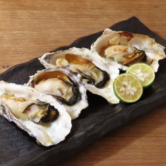 Grilled oysters