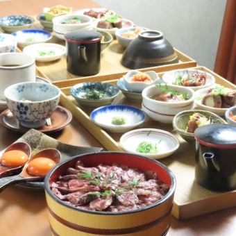 「肉まぶし御膳」3000円★食後コーヒーデザート付き★2人前からの注文になります