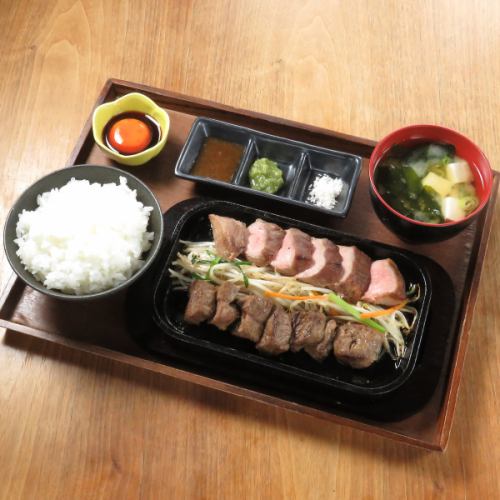ミスジ豚タン定食