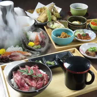 【宴会定番】人気前菜6種と海鮮天ぷらと広島牛サーロイン肉まぶし!個別提供2時間飲放題付8800円