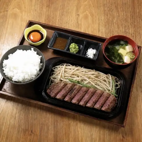 Hiroshima beef sirloin steak set meal
