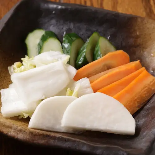 Homemade lightly pickled vegetables