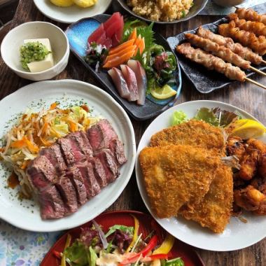 夏味まんきつコース飲み放題付き料理8品　４５００円