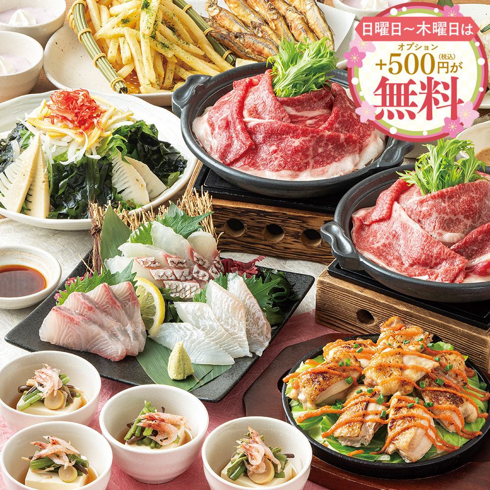 飲み放題が付いているお得に料理を楽しめるコースを多数ご用意。