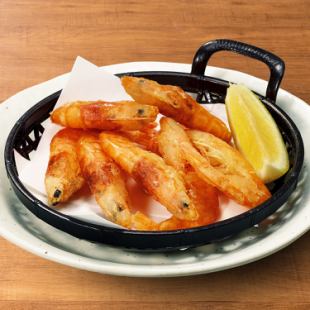 まるごと海老のガーリック揚げ